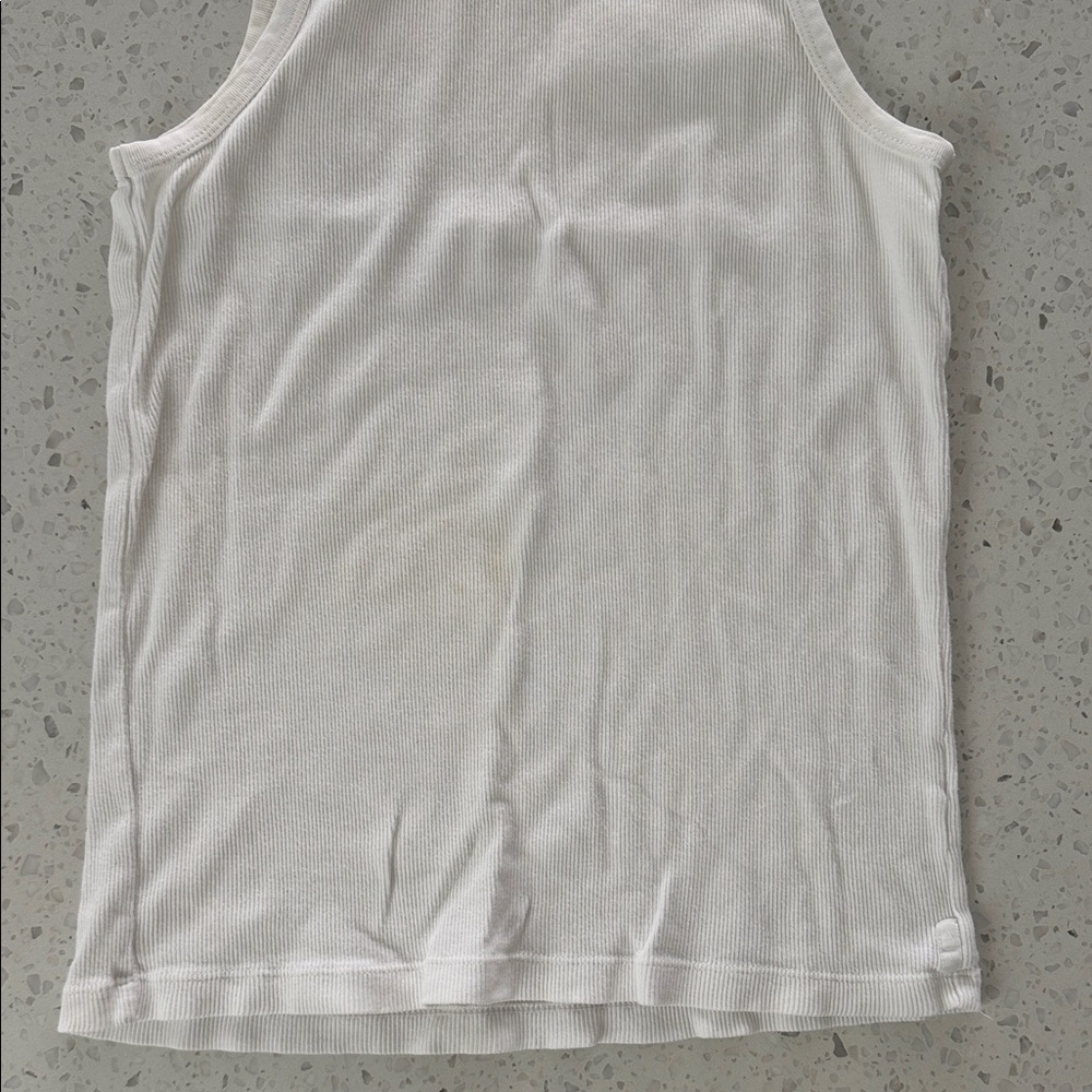 Armani Exchange Ribbed White Tank Size Medium - Picture 4 of 8